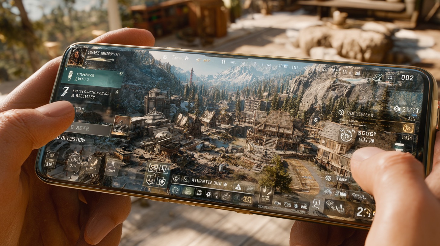 Playing on a smartphone